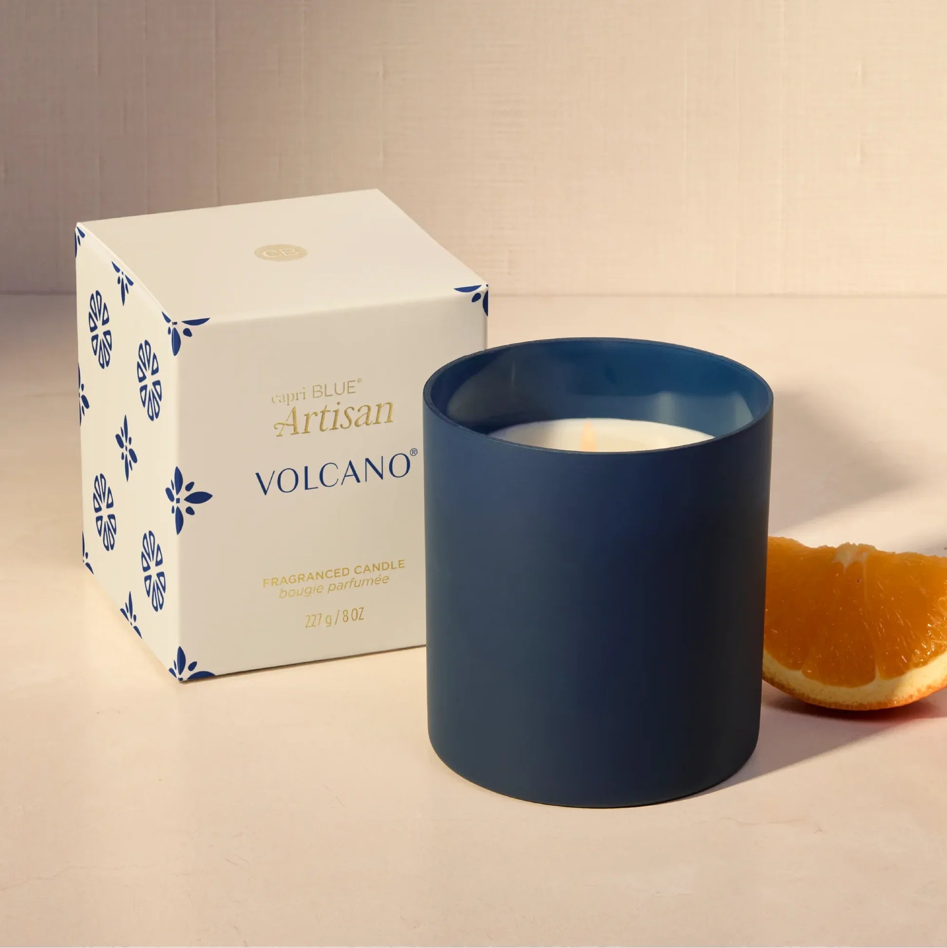 [Capri Blue] Volcano Terrazza Velluto Boxed Tumbler Candle - The Pink Pineapple 850