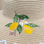 Capri Fruit Embroidered Straw Hat - The Pink Pineapple 850