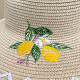 Capri Fruit Embroidered Straw Hat - The Pink Pineapple 850