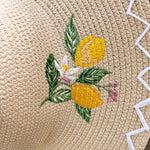 Capri Fruit Embroidered Straw Hat - The Pink Pineapple 850