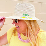 Capri Fruit Embroidered Straw Hat - The Pink Pineapple 850