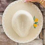 Capri Fruit Embroidered Straw Hat - The Pink Pineapple 850