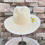 Capri Fruit Embroidered Straw Hat - The Pink Pineapple 850