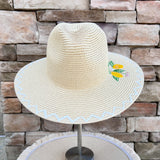 Capri Fruit Embroidered Straw Hat - The Pink Pineapple 850