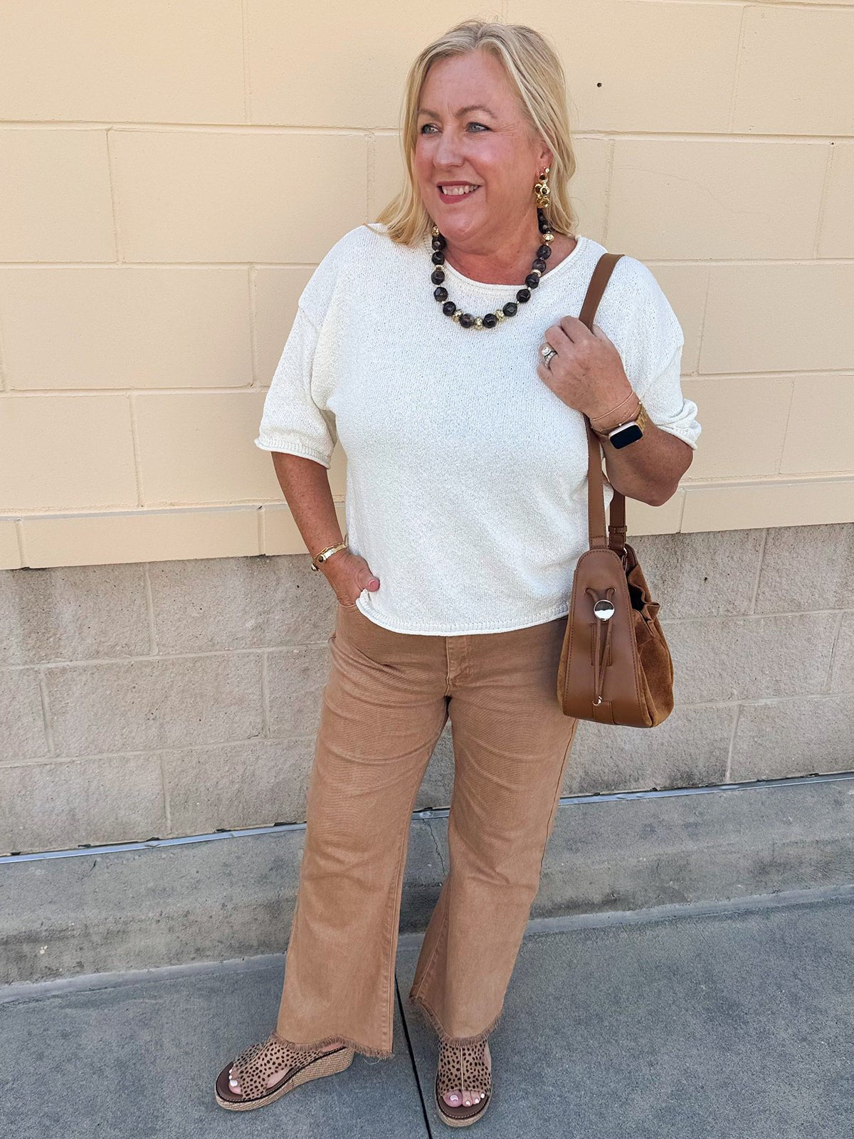 Caramel Bootcut Pants - The Pink Pineapple 850