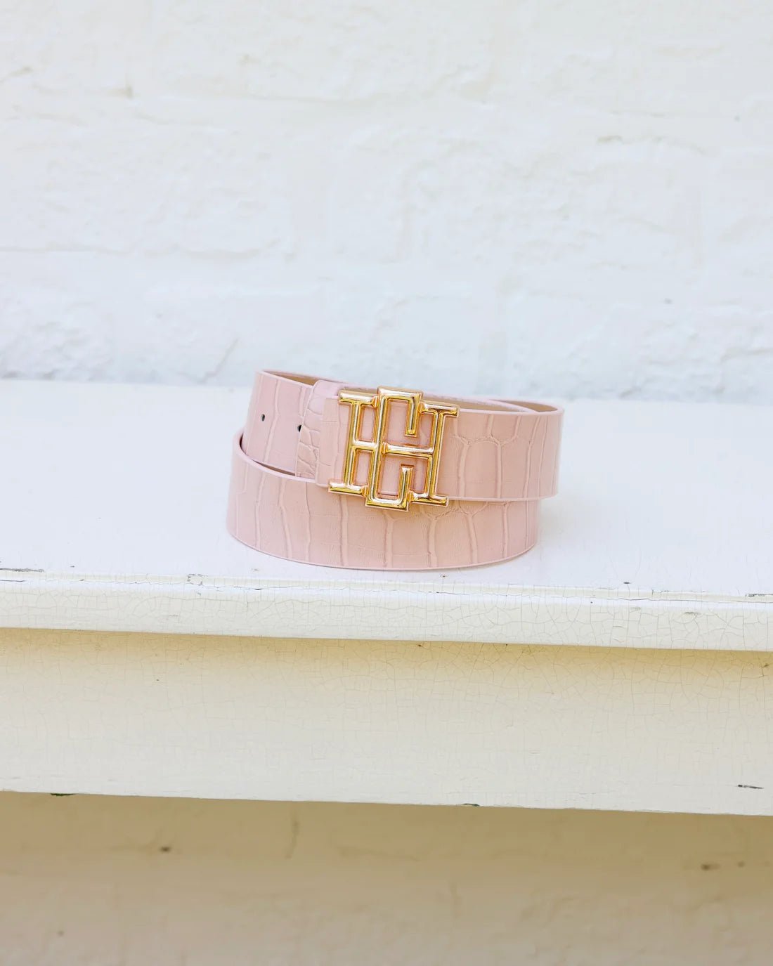 [Caroline Hill] Bridgette Belt Blush Snakeskin - The Pink Pineapple 850