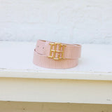 [Caroline Hill] Bridgette Belt Blush Snakeskin - The Pink Pineapple 850