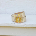 [Caroline Hill] Bridgette Belt Gold Snakeskin - The Pink Pineapple 850