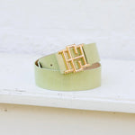 [Caroline Hill] Bridgette Belt Lime Snakeskin - The Pink Pineapple 850
