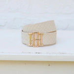 [Caroline Hill] Bridgette Belt Woven Almond - The Pink Pineapple 850