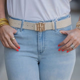 [Caroline Hill] Bridgette Belt Woven Almond - The Pink Pineapple 850