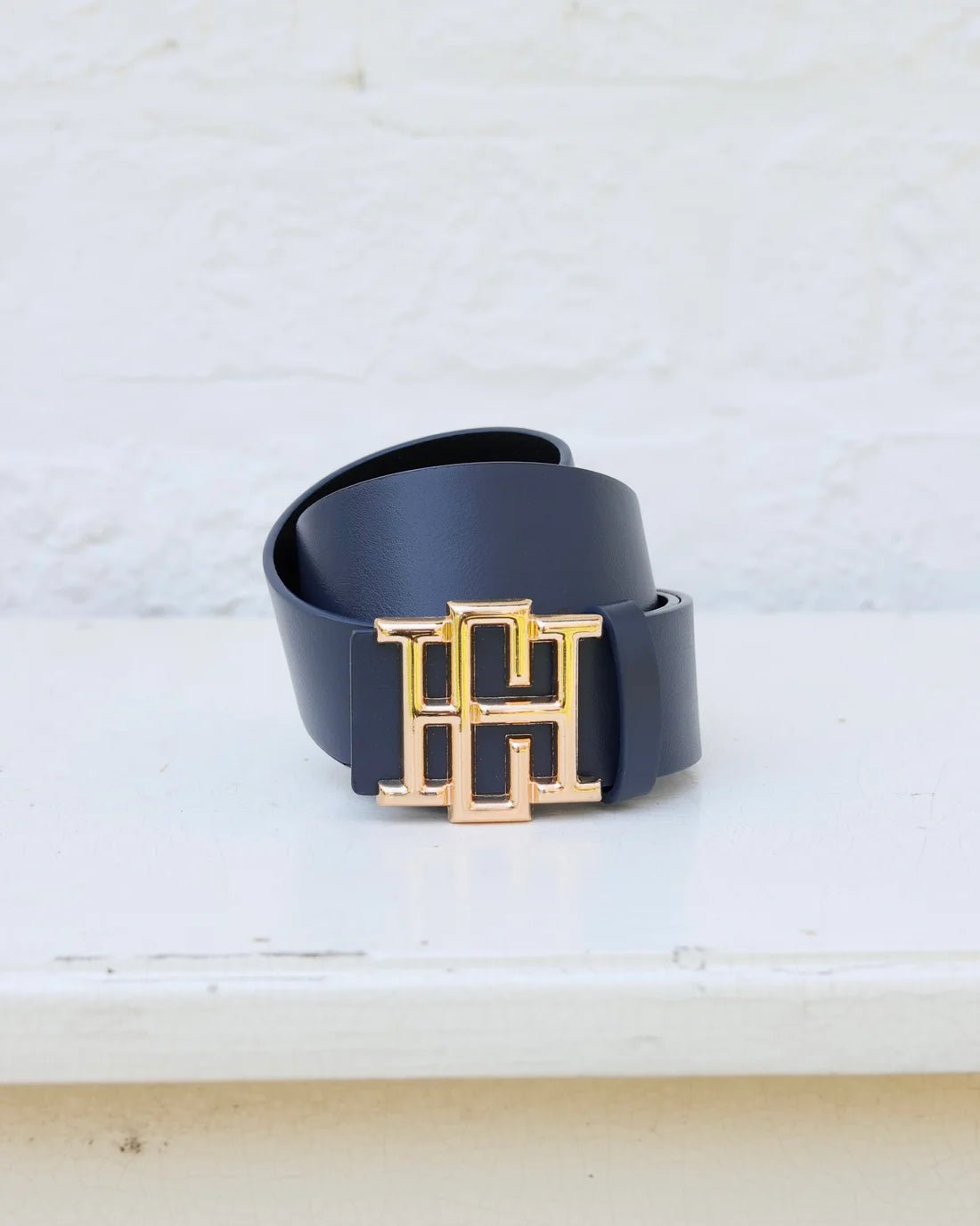 [Caroline Hill] Bridgette Belt Woven Navy - The Pink Pineapple 850