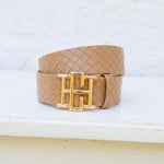 [Caroline Hill] Bridgette Belt Woven Tan - The Pink Pineapple 850