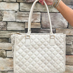 [Caroline Hill] Hailey Tote Pearl Quilted - The Pink Pineapple 850