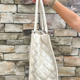 [Caroline Hill] Hailey Tote Pearl Quilted - The Pink Pineapple 850
