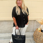 [Caroline Hill] Jayden Tote Black Patent - The Pink Pineapple 850