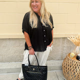 [Caroline Hill] Jayden Tote Black Patent - The Pink Pineapple 850