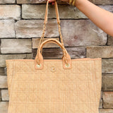 [Caroline Hill] Melissa Tote Bag Natural Quilted - The Pink Pineapple 850