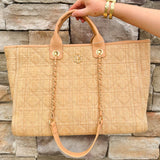 [Caroline Hill] Melissa Tote Bag Natural Quilted - The Pink Pineapple 850