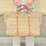 [Caroline Hill] Melissa Tote Bag Natural Quilted - The Pink Pineapple 850