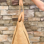 [Caroline Hill] Melissa Tote Bag Natural Quilted - The Pink Pineapple 850