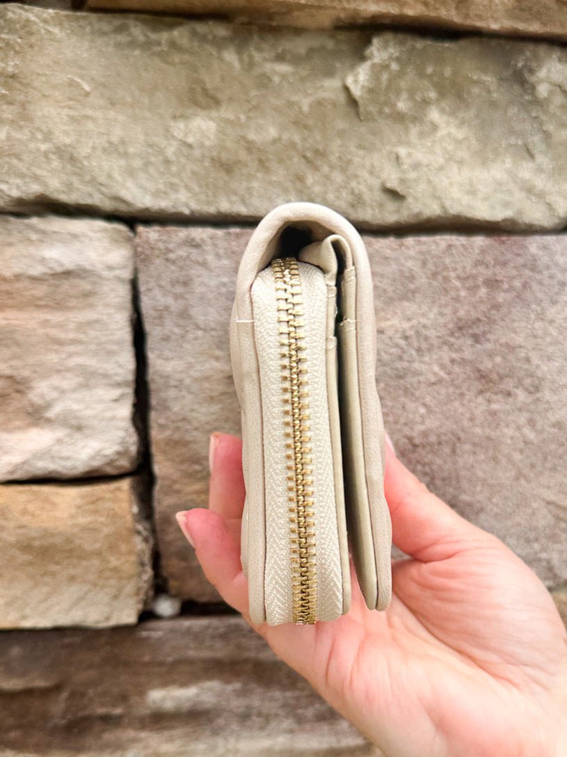 [Caroline Hill] Nadine Zippered Wallet Pearl Quilted - The Pink Pineapple 850