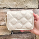 [Caroline Hill] Nadine Zippered Wallet Pearl Quilted - The Pink Pineapple 850