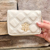 [Caroline Hill] Nadine Zippered Wallet Pearl Quilted - The Pink Pineapple 850