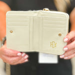 [Caroline Hill] Nadine Zippered Wallet Pearl Quilted - The Pink Pineapple 850