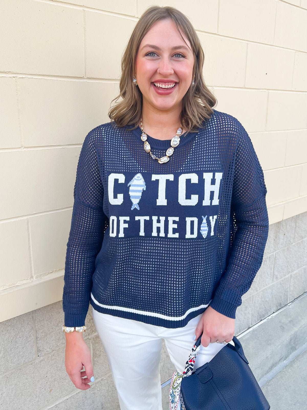 Catch of the Day Coastal Sweater - The Pink Pineapple 850