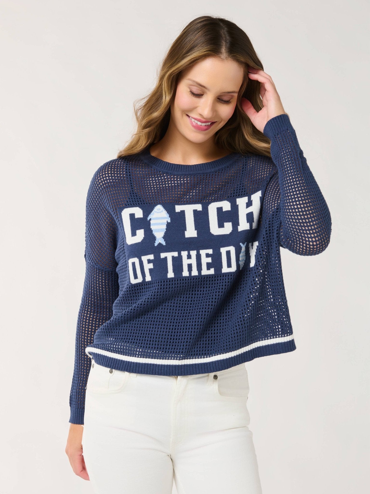 Catch of the Day Coastal Sweater - The Pink Pineapple 850