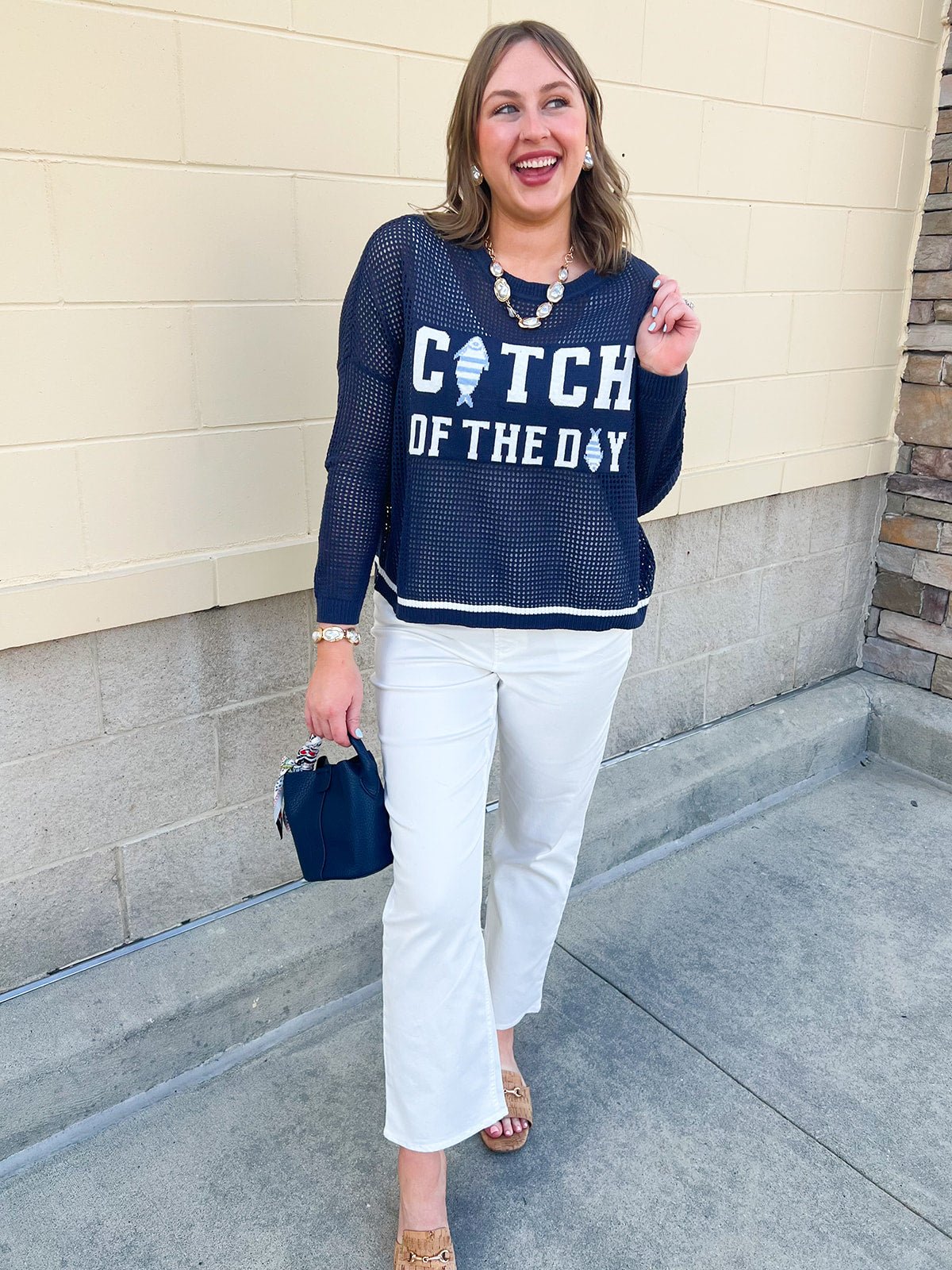 Catch of the Day Coastal Sweater - The Pink Pineapple 850