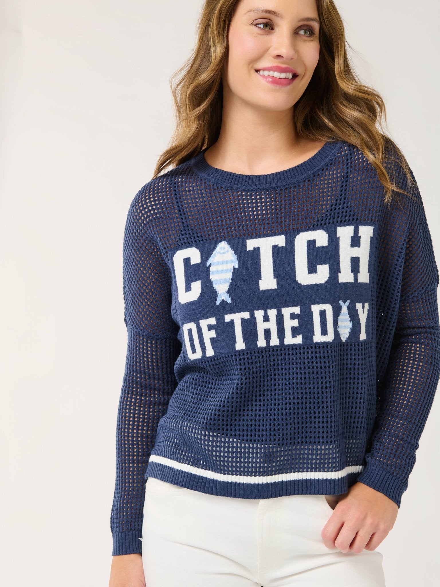 Catch of the Day Coastal Sweater - The Pink Pineapple 850