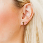 Catherine Cross Stud Earrings - The Pink Pineapple 850