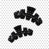 [Teleties] Classic Claw Clip | Medium | Black Polka Dot Party