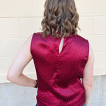 Celeste Mock - Neck Rhinestone Top - The Pink Pineapple 850