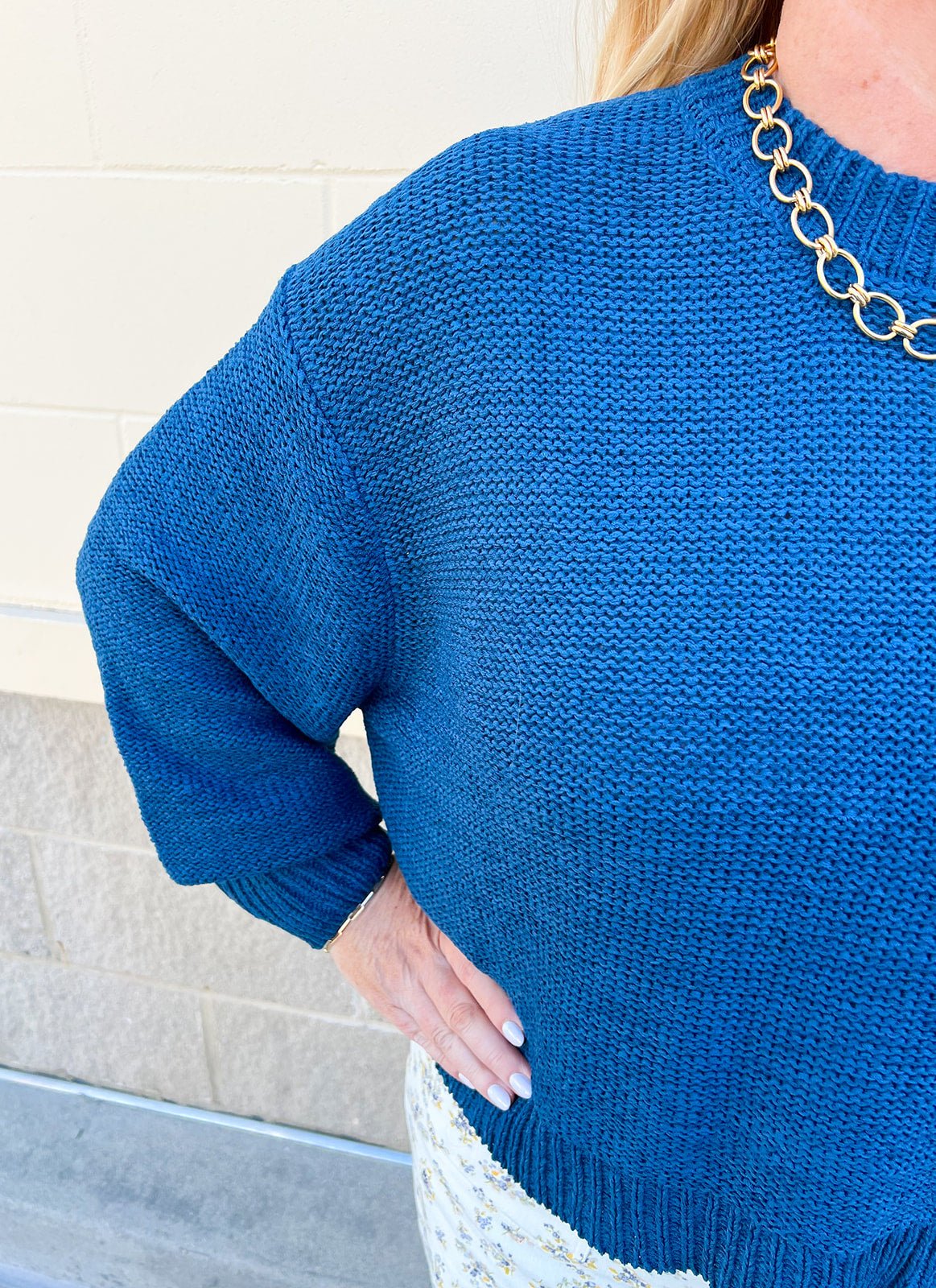 Cerulean Cloud Knit Sweater - The Pink Pineapple 850