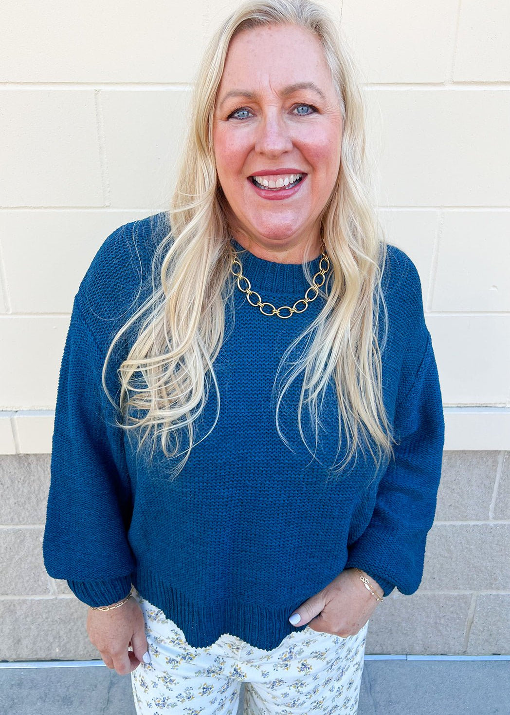 Cerulean Cloud Knit Sweater - The Pink Pineapple 850