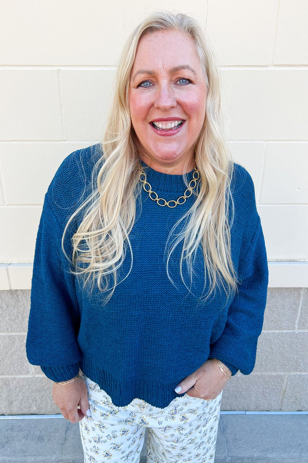 Cerulean Cloud Knit Sweater - The Pink Pineapple 850