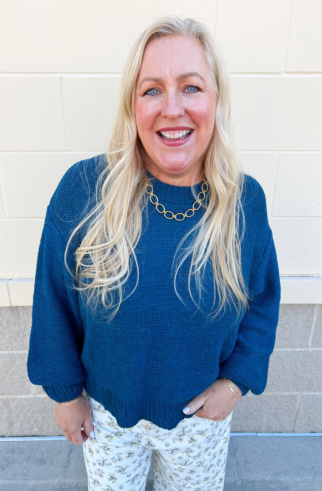 Cerulean Cloud Knit Sweater - The Pink Pineapple 850