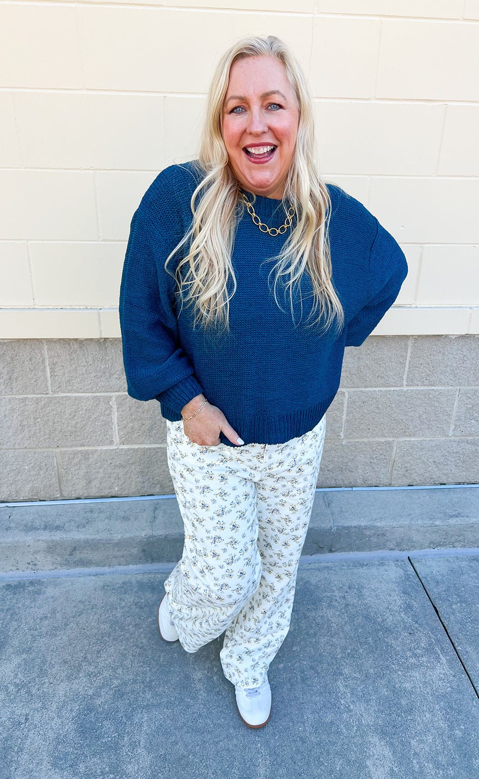 Cerulean Cloud Knit Sweater - The Pink Pineapple 850