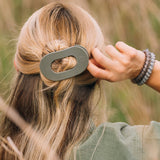 [TELETIES] Flat Round Hair Clip – Medium Sage It Ain’t So