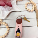 Champagne Needlepoint Keychain - The Pink Pineapple 850
