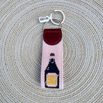 Champagne Needlepoint Keychain - The Pink Pineapple 850