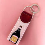 Champagne Needlepoint Keychain - The Pink Pineapple 850