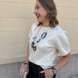 Champagne Whisper Sequin Top - The Pink Pineapple 850