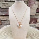 Charm Mahjong Necklace in Shiny Gold - The Pink Pineapple 850