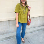 Charmed in Chartreuse Blouse - The Pink Pineapple 850