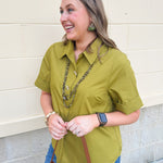 Charmed in Chartreuse Blouse - The Pink Pineapple 850