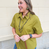 Charmed in Chartreuse Blouse - The Pink Pineapple 850